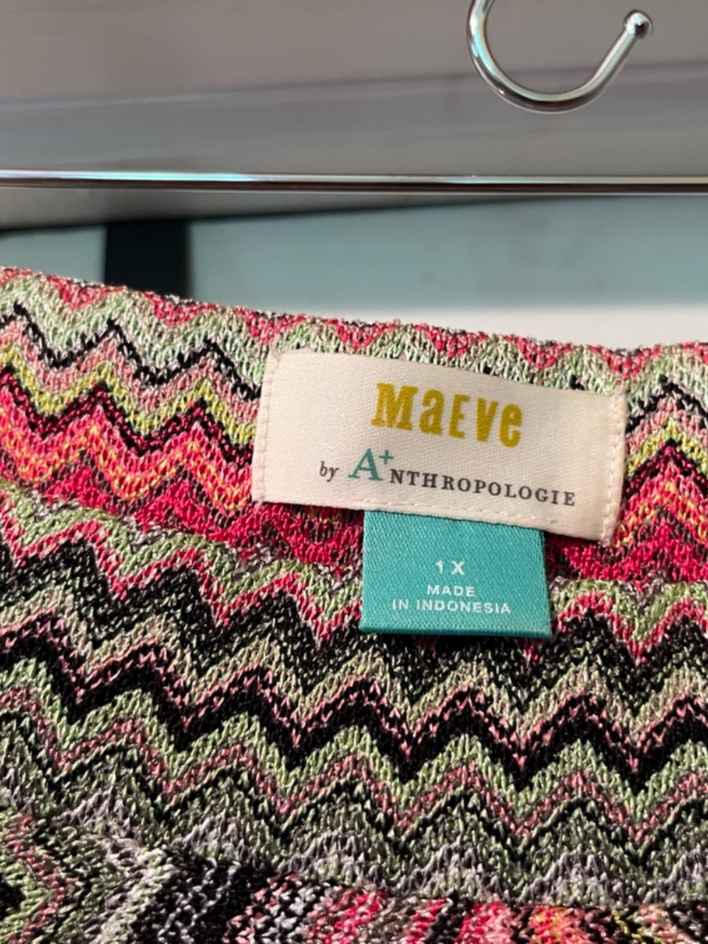 Beautiful, Vibrant Missoni-Inspired Skirt from Anthropologie, 1XL, Never Worn - Picture 3 of 6